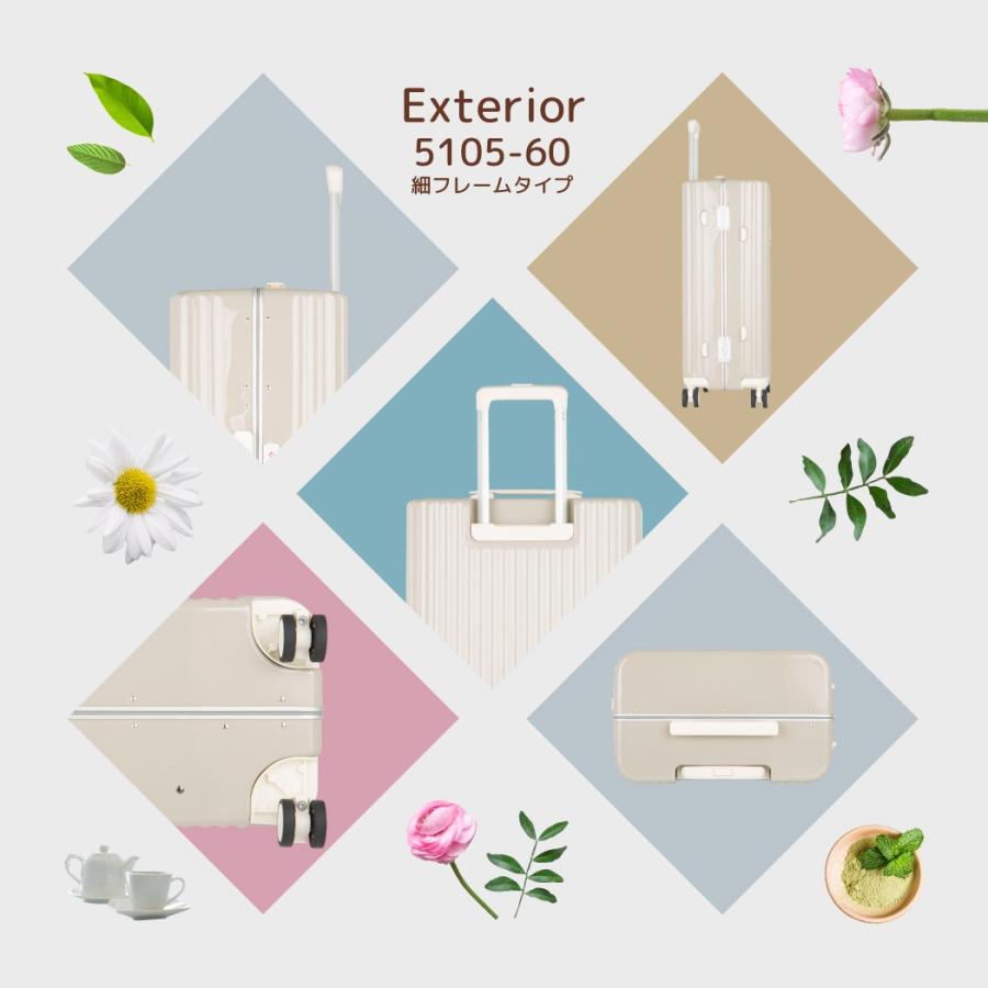 スーツケース キャリーケース キャリーバッグ トランク 中型 超軽量 Mサイズ おしゃれ 静音 ハード アルミ フレーム レジェンドウォーカー 5105-60 Mサイズ レジェンドウォーカー