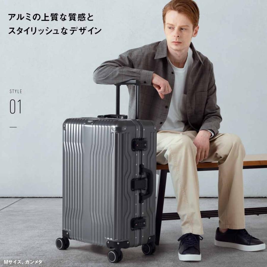 レジェンドウォーカー　キャリーケース 大型 Lサイズ ガンメタ アウトレット スーツケース キャリーケース キャリーバッグ フレーム