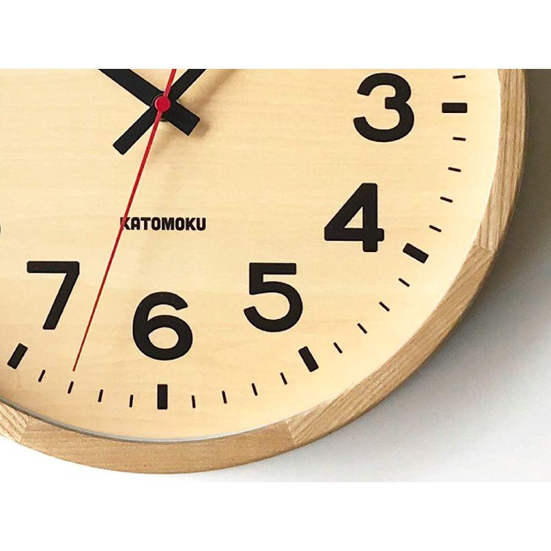 KATOMOKU Muku Clock 15 ナチュラル 電波時計 連続秒針 km-107NARC