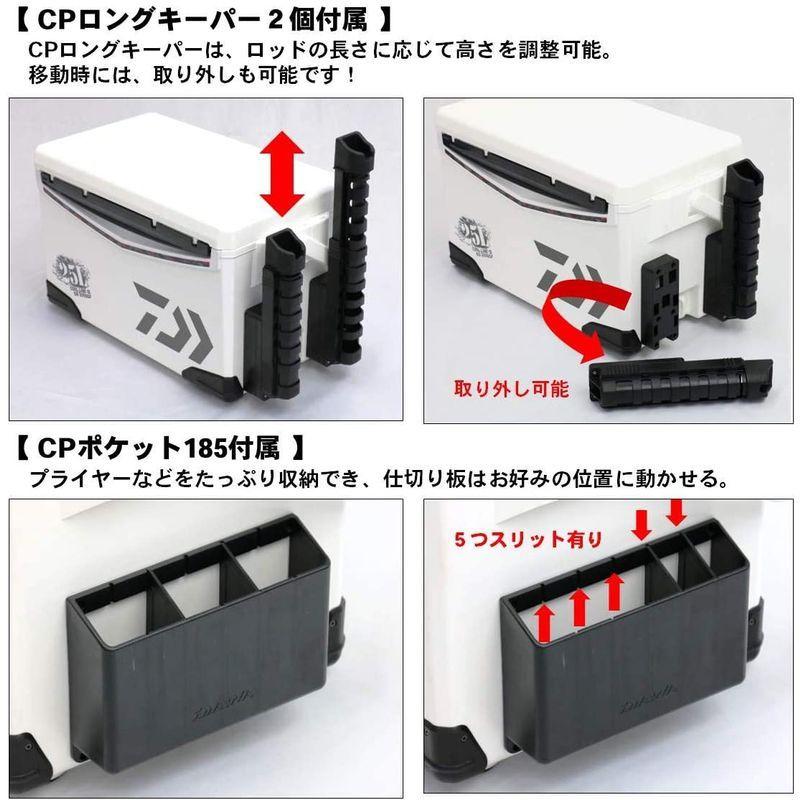 ダイワ(DAIWA) クーラーボックス クールラインα GF SU2500 ブラック 釣り 25リットル ブラック DAIWA クーラーボックス クールラインα GF SU2500 釣り 25リットル cm