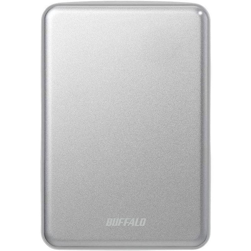 BUFFALO USB3.1(Gen.1)対応 アルミ素材&薄型ポータブルHDD 2TB シルバー HD-PUS2.0U3-SVD
