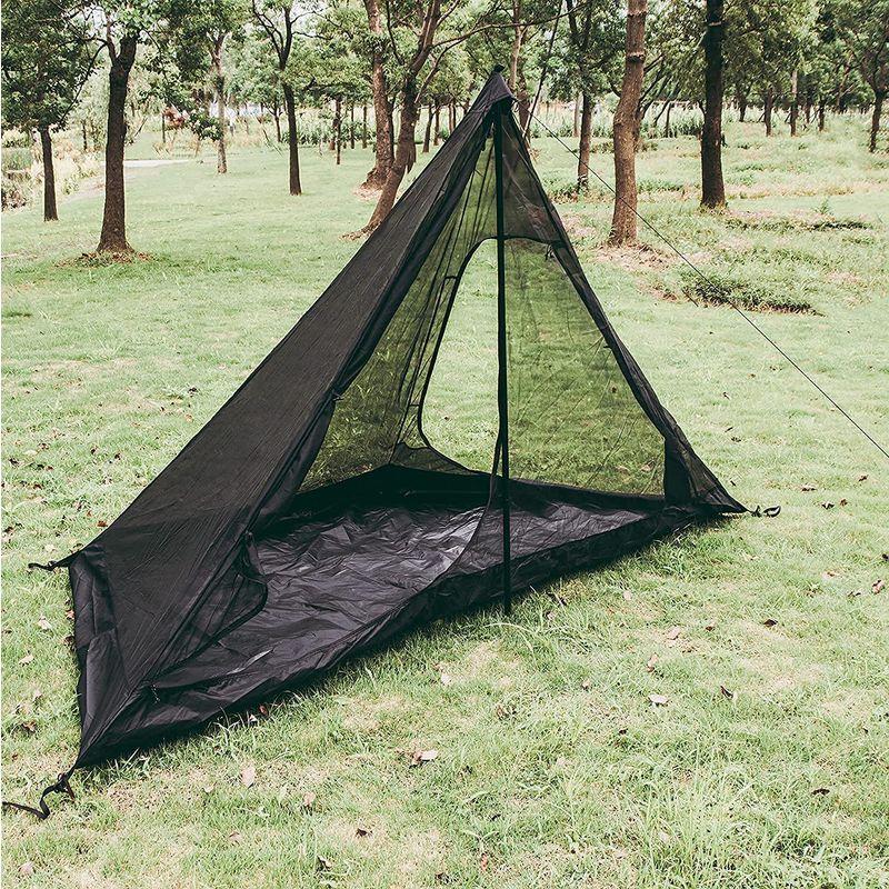 DOKICAMP ワンポールテント 軽量テント 高さ160CM かんたん設営 インナー取り外し可 煙突用防火穴 テント内料理・焚火可 ソロ ワンポールテント 軽量テント 高さ160CM かんたん設営 インナー取り外し可 煙突用防火穴 テント内料理 焚火可 ソロ