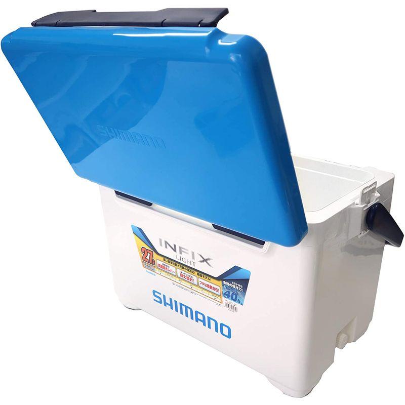シマノ(SHIMANO) 釣り用 クーラーボックス インフィクス ライト 27リットル Sホワイトブルー SHIMANO 釣り用 クーラーボックス インフィクス ライト 27リットル Sホワイトブルー