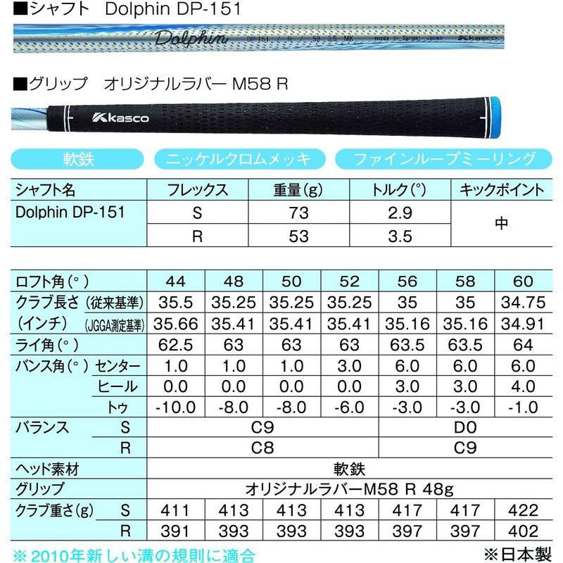 キャスコ(Kasco) ドルフィンウェッジ セミグースネックタイプ DW-115G Dolphin DP-151 Kasco ドルフィンウェッジ セミグースネックタイプ DW 115G Dolphin DP 52度