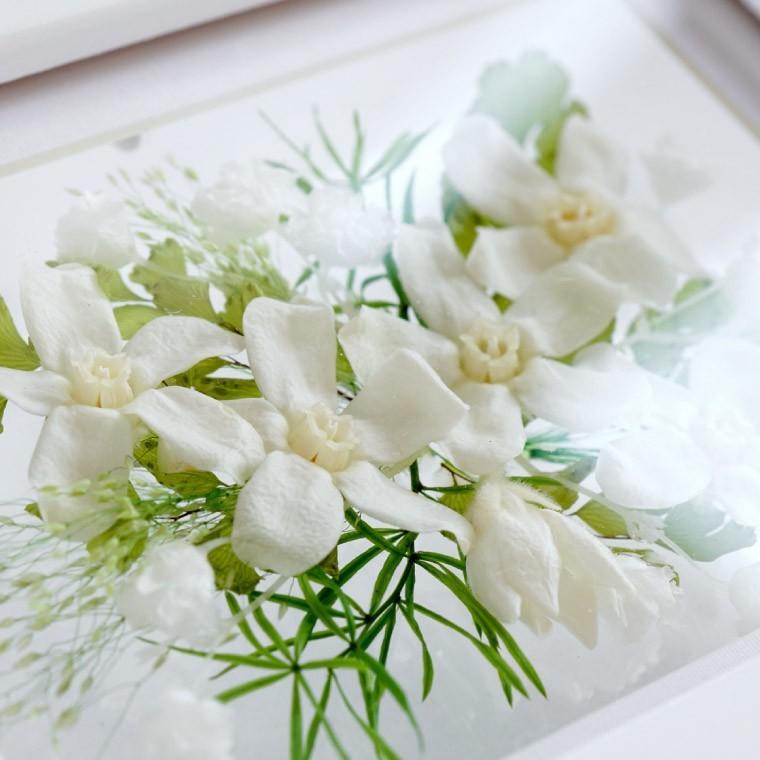 結婚祝い 花 プレゼント 写真立て 蔵 おしゃれ プリザ フローティング フォト フレーム 父の日 誕生日 ギフト ブルースター L版 フラワー お祝い 女性