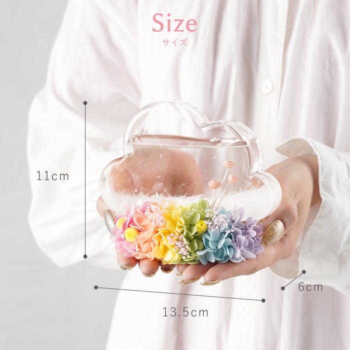 プリザーブドフラワー 仏花 ペット 虹の橋 ストームグラス 雲 お供え