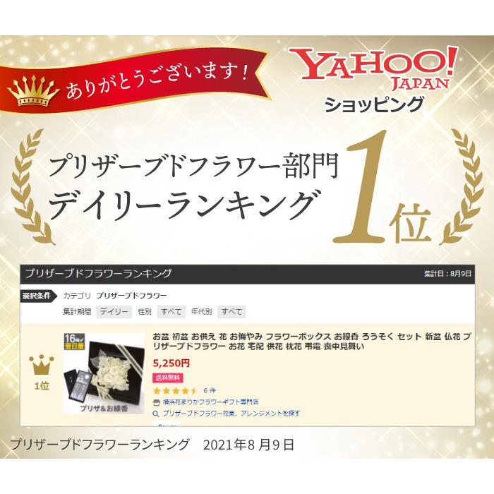 お供え 花 お悔やみ フラワーボックス お線香 ろうそく セット 仏花 プリザーブドフラワー お花 宅配 49日 法要 供花 枕花 弔電 喪中見舞い 贈り物 Set Prs 05 横浜花まりかフラワーギフト専門店 通販 Yahoo ショッピング