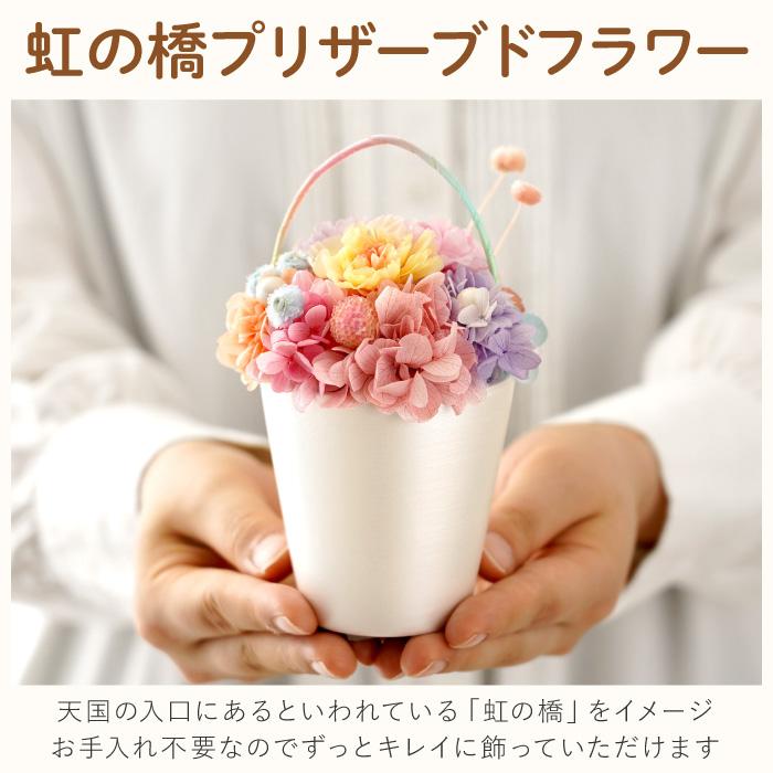 お供え 花 ペット お彼岸お迎えセット プリザーブドフラワー 精霊馬 虹