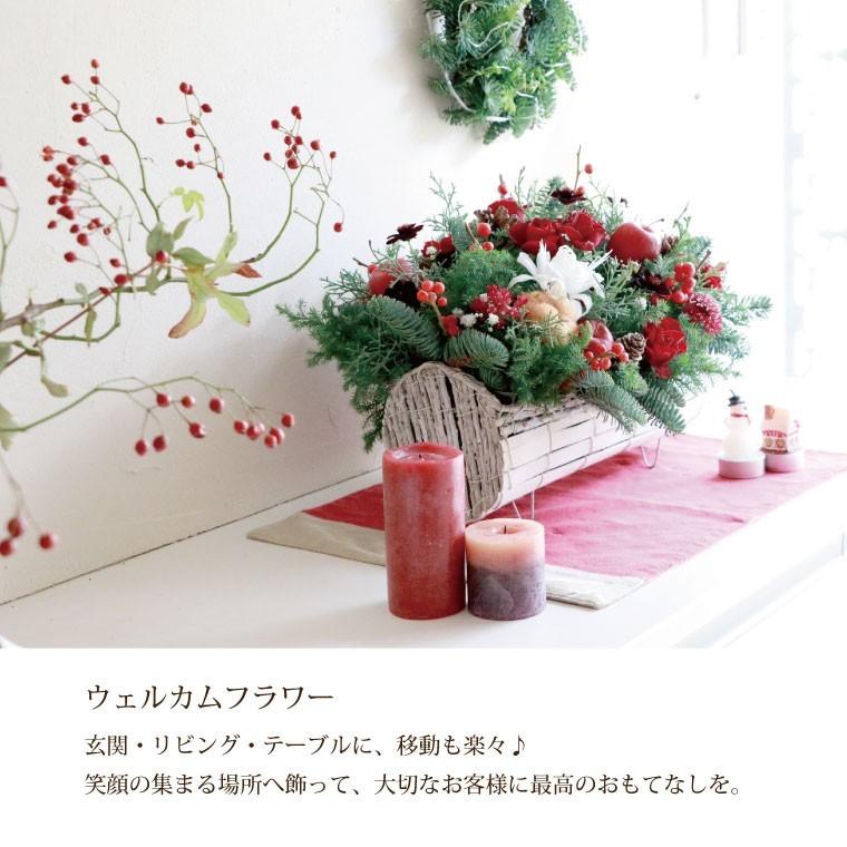 フラワーアレンジ クリスマス 飾り 卓上 ブッシュドノエル 白雪姫