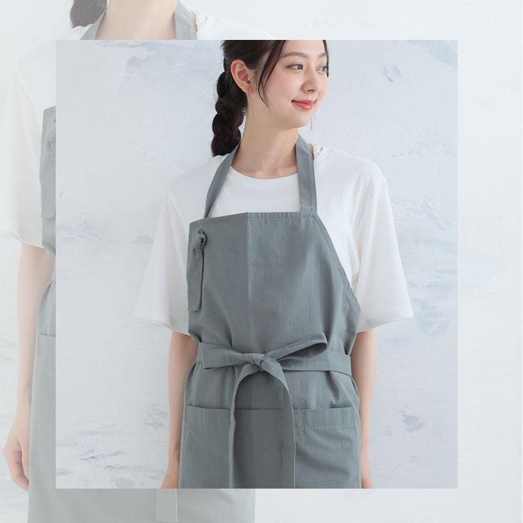 大きいサイズ レディース 小物 スタッフおもちが作りました ぽっちゃりさん専用 綿100％ナチュラルエプロン オリジナル エプロン ガーデニング LL 3L 4L | A HAPPY MARILYN | 08