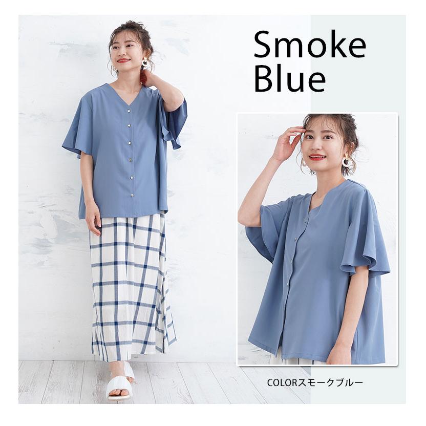 大きいサイズ レディース ブラウス 袖フレア ブラウス シャツ トップス LL 3L 4L 5L 6L 夏 夏物 夏服 夏用 A｜marilyn｜16