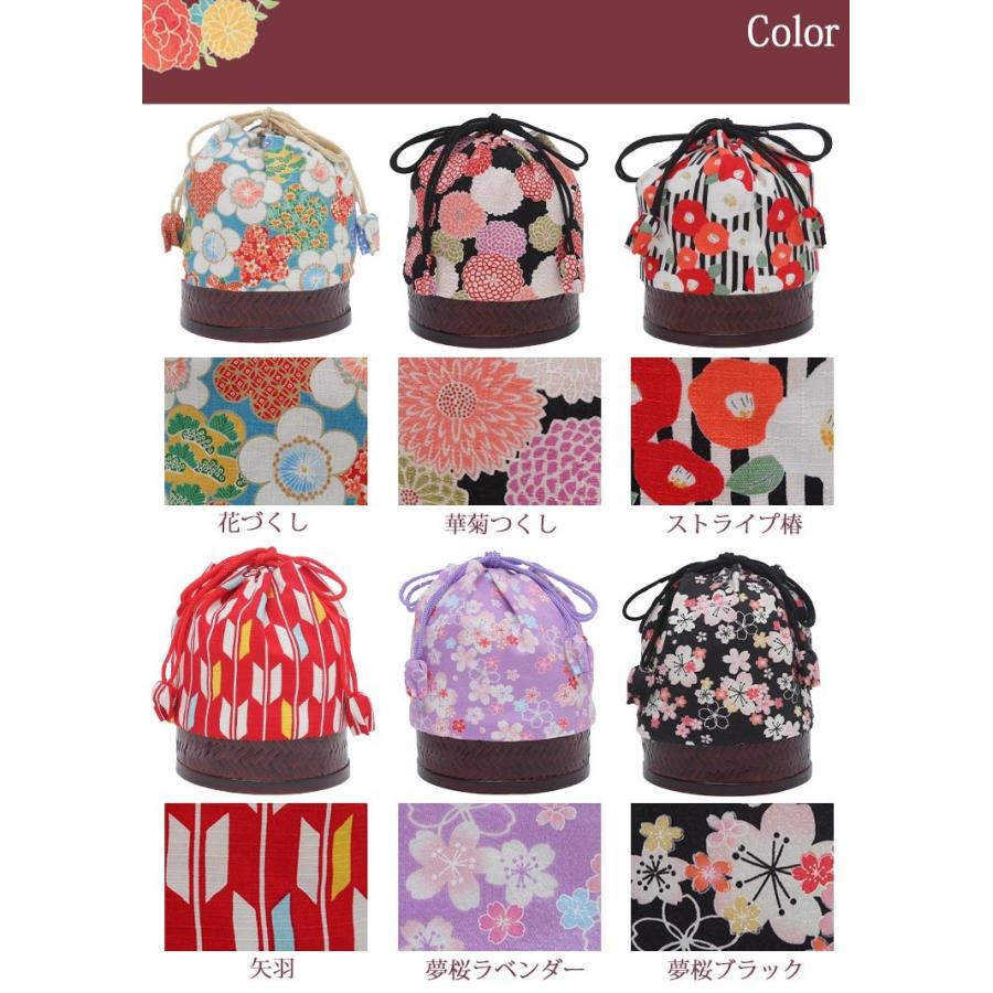 大きいサイズ レディース バッグ かご巾着 華やか 美人な カゴバッグ 6柄 レトロ ゆかた柄 春 夏服 30代 40代 50代 ファッション M | A HAPPY MARILYN | 02
