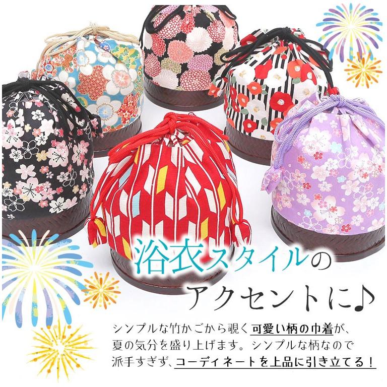 大きいサイズ レディース バッグ かご巾着 華やか 美人な カゴバッグ 6柄 レトロ ゆかた柄 春 夏服 30代 40代 50代 ファッション M | A HAPPY MARILYN | 04