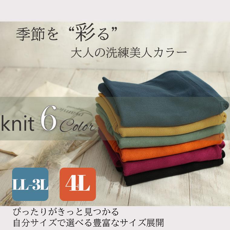 Rin 大きいサイズ レディース トップス 大人美人な ミラノリブ Vネック