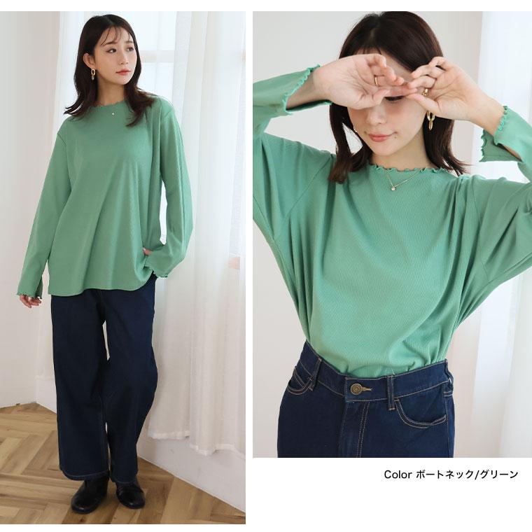 大きいサイズ レディース トップス スゴっ 裏技 首元苦しくない 選べるネック リブ トップス 抗菌防臭 トップス プルオーバー LL 3L 4L 5L 6L 長袖 A |  | 13