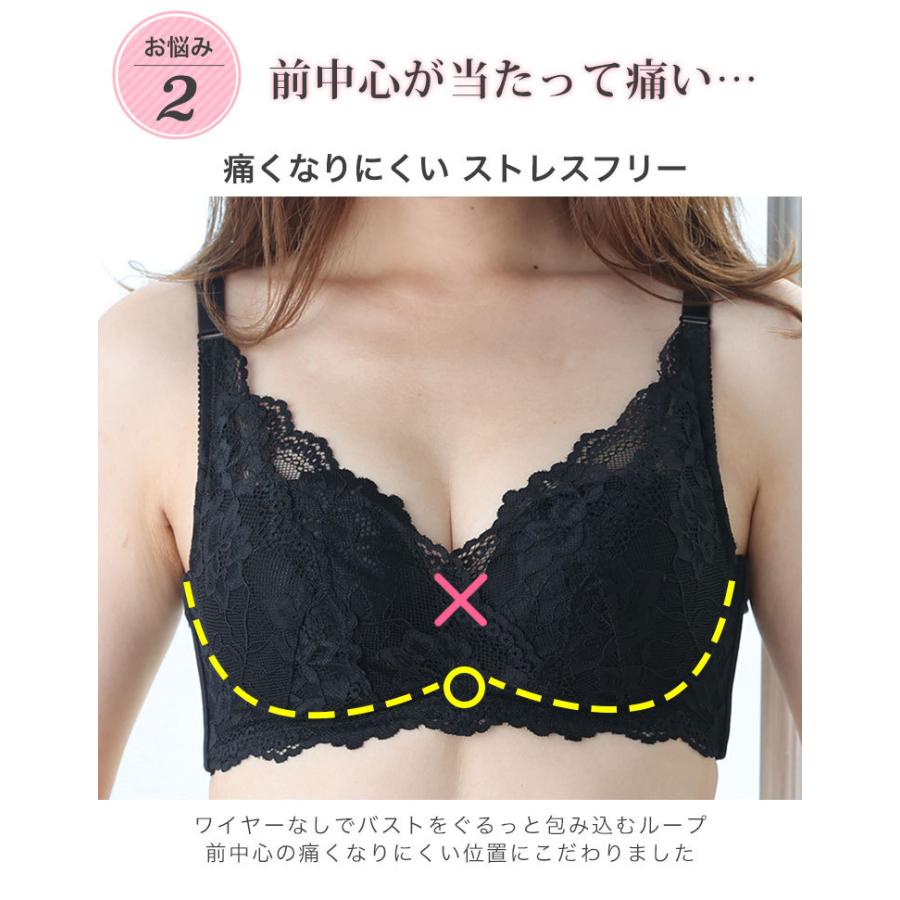 大きいサイズ レディース インナー ブラジャー ラファーファコラボ コンビニ受取対応商品 お悩み解消ブラ ノンワイヤー ファッション 30代 Ma秋 50代 下着 脇高 40代