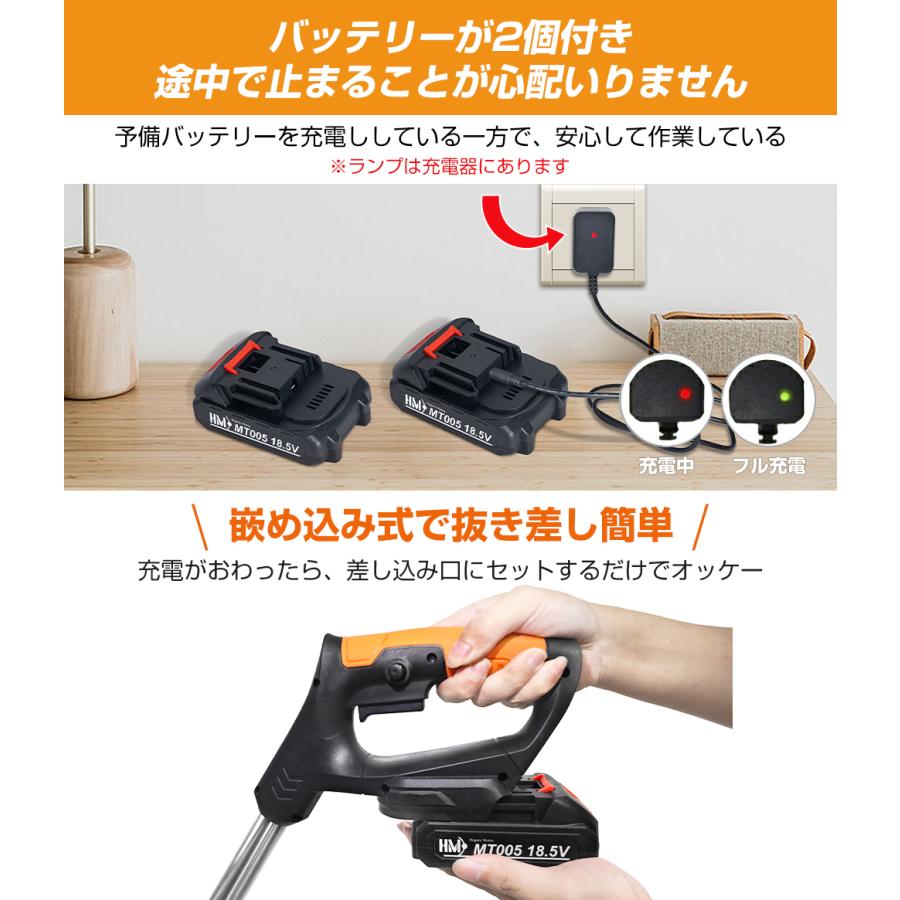 KAKA【一年保証 刈刃4種類14枚 マキタ交換対応バッテリー】草刈り機