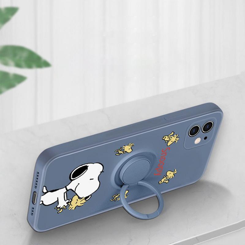 スヌーピー スマホケース リング付き iPhone15ケース iPhone16