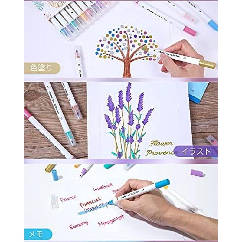 Ohuhu ドットペン 15色セット 0.5mm 押し ドットマーカー