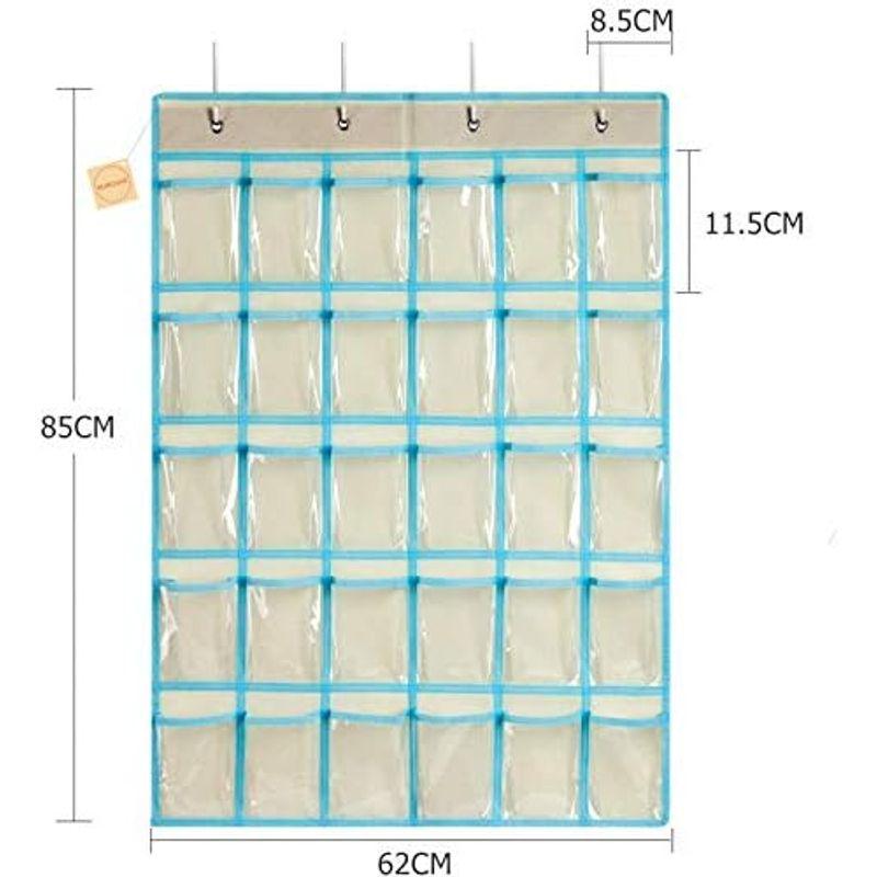 SURCHAR ウォール ポケット カレンダーポケット 布製 防水 透明 PVC 小物収納 ウォールラック 壁掛け 収納 ポケット 吊り下げ｜marin-store｜13