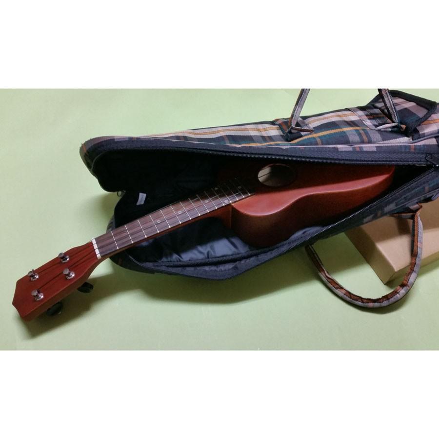 Artisan チェック柄 ソプラノウクレレ用 ソフトケース クッション厚