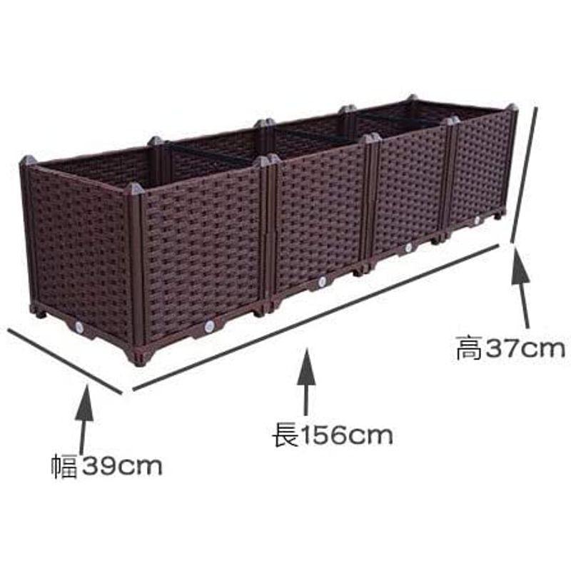 Aeon hum 組立式ガーデンボックス プランターボックス プラスチック 園芸 鉢植え入れ 花、植物、野菜栽培 自由組立 滑車付け ブラウ hum 組立式ガーデンボックス プランターボックス プラスチック 園芸 鉢植え入れ 花 植物 野菜栽培 自由組立 滑車付け ブラウ