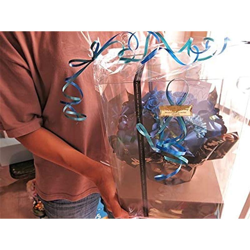 楽屋見舞い 男性アーティズト 青バラ 花束風 プリザーブドフラワー入りギフト ケース付き 青バラいっぱい プリザーブドフラワー プレゼント・ 男性アーティズト 青バラ 花束風 プリザーブドフラワー入りギフト ケース付き 青バラいっぱい プリザーブドフラワー プレゼント 　