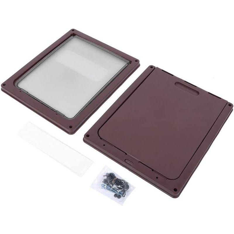 「送料無料・年末感謝」 猫用 キャットドア ペット用ドア 犬ドア 犬猫用ドア 室内用 4つ回転方式 透明扉 冷暖房対策 設置簡単 丈夫 耐久性(ブラウン) 【F1686867923】(9194円)