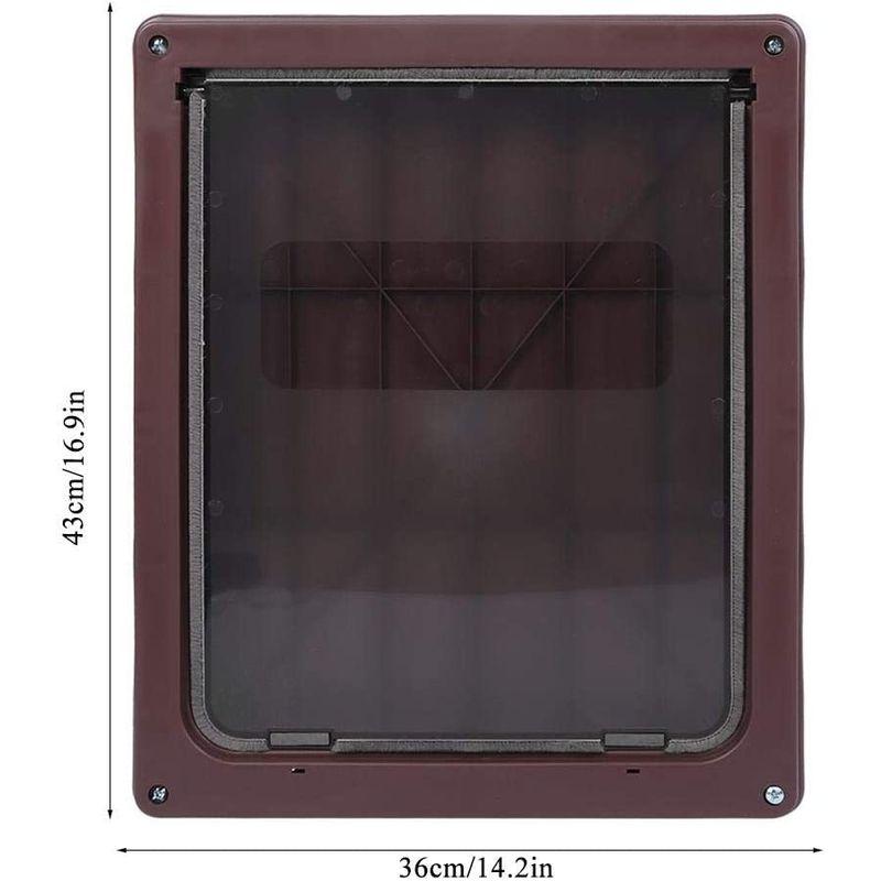 「送料無料・年末感謝」 猫用 キャットドア ペット用ドア 犬ドア 犬猫用ドア 室内用 4つ回転方式 透明扉 冷暖房対策 設置簡単 丈夫 耐久性(ブラウン) 【F1686867923】(9194円)