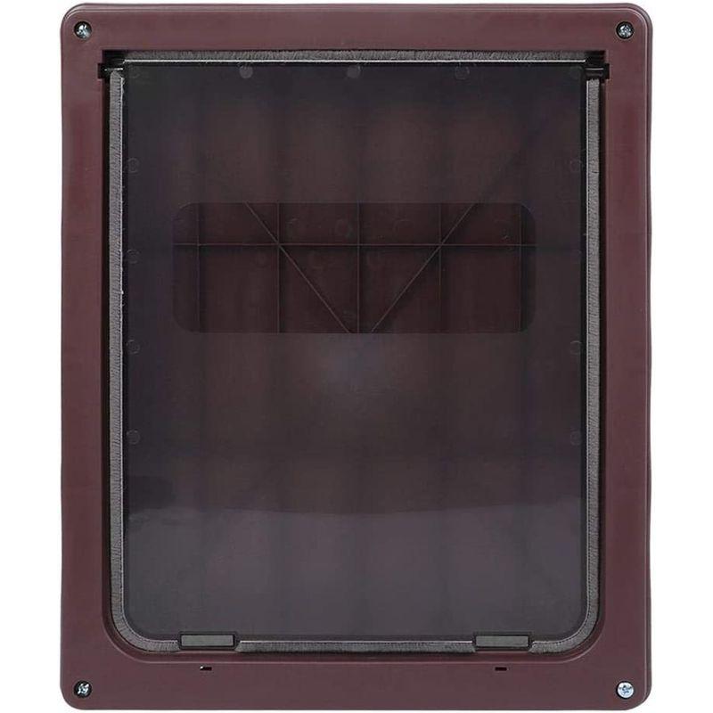 「送料無料・年末感謝」 猫用 キャットドア ペット用ドア 犬ドア 犬猫用ドア 室内用 4つ回転方式 透明扉 冷暖房対策 設置簡単 丈夫 耐久性(ブラウン) 【F1686867923】(9194円)