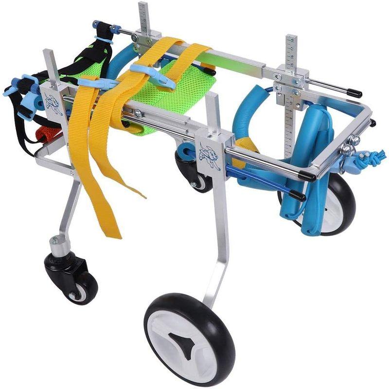 犬用歩行器 車椅子 ペット用 歩行器 4輪 犬用 車椅子 調節可能 障害者ペット/犬/猫用 後ろ足 ポータブル(XS) 車椅子 ペット用 歩行器 4輪 犬用 調節可能 障害者ペット/犬/猫用 後ろ足 ポータブル XS