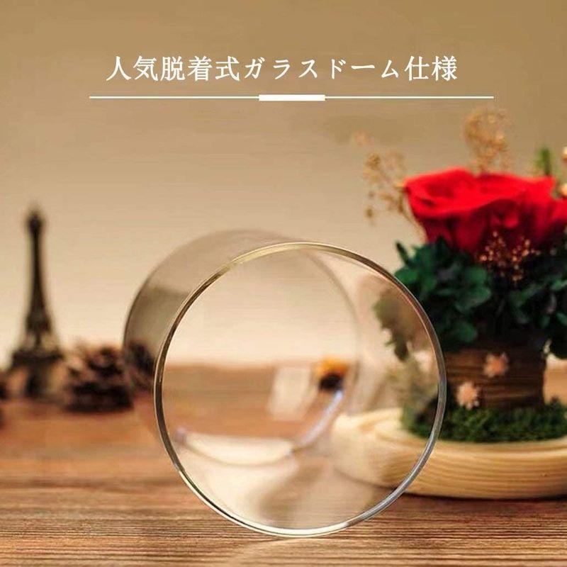 プリザーブドフラワー ガラスドーム ケース入り プレゼント 花 結婚記念日 妻 バラ ギフト ぶりざーどフラワー 薔薇 ドライフラワー アレ 　 結婚記念日 ガラスドーム ケース入り プレゼント 花 妻 バラ ギフト ぶりざーどフラワー 薔薇 ドライフラワー アレ