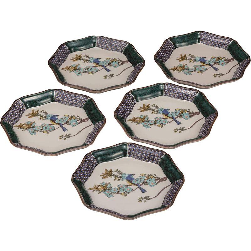 九谷焼いわたや 九谷焼皿揃(6.5号)古九谷花鳥 K7-123 九谷焼皿揃 5号 古九谷花鳥 K7 サイズ