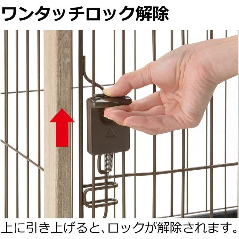 リッチェル アルミフレームペットサークル 90-60 ベージュ アルミフレームペットサークル ベージュ