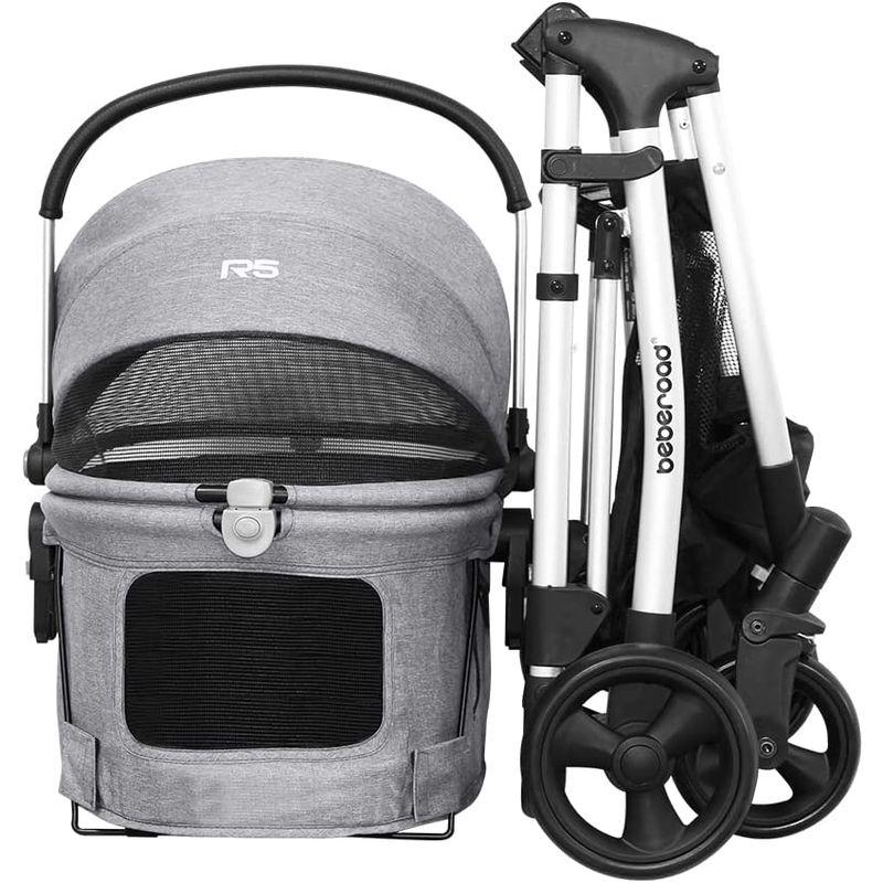 Beberoadペットカート ペットバギー 多機能折りたたみ式猫小型犬ペットベビーカー 取り外し可能なバスケット 金属製のハンドル 3way ペットバギー 多機能折りたたみ式猫小型犬ペットベビーカー 取り外し可能なバスケット 金属製のハンドル 3way