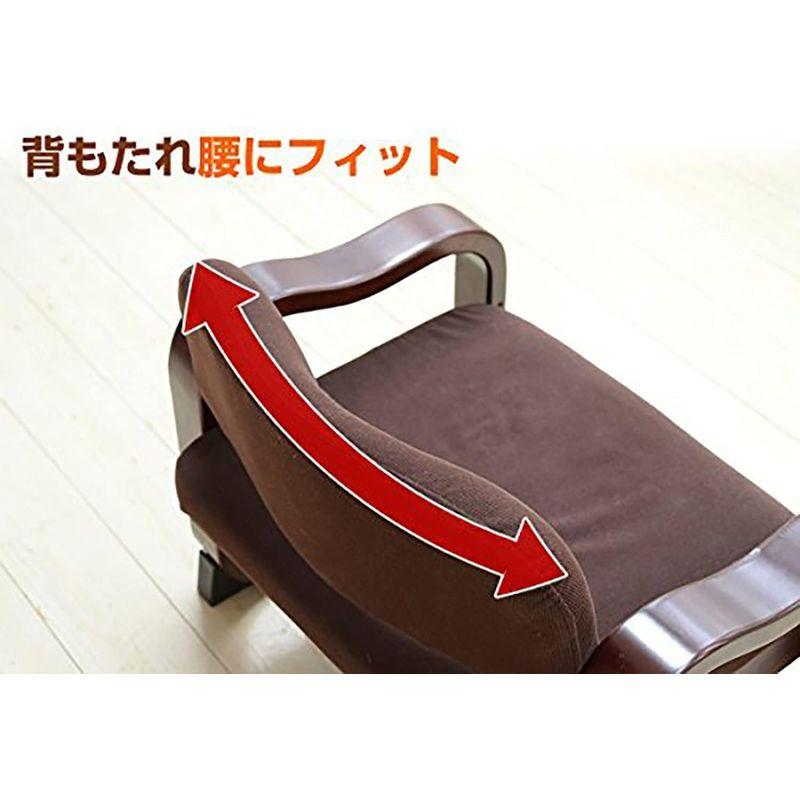 あぐら椅子⁄正座椅子 【スウィング背もたれ付き モスグリーン×ブラック