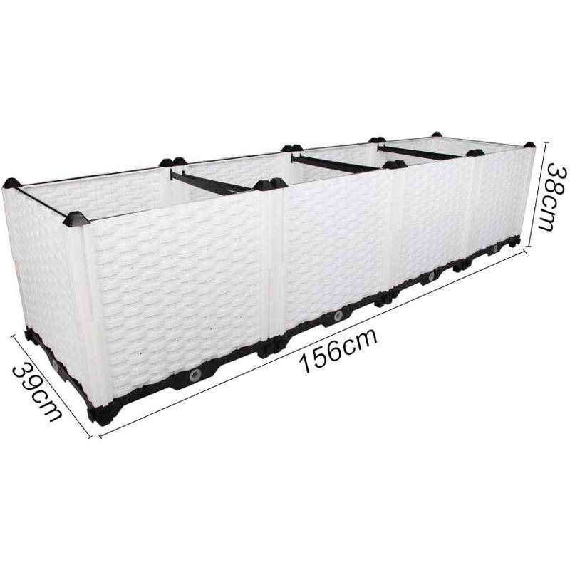 HRS ガーデンボックス 屋外 プランターボックス 大型 組立式 プラスチック製 園芸 鉢植え入れ ベランダ・屋上・庭 (花、植物、野菜) 屋上 植物 ガーデンボックス 屋外 プランターボックス 大型 組立式 プラスチック製 園芸 鉢植え入れ ベランダ 庭 花 野菜 サイズ