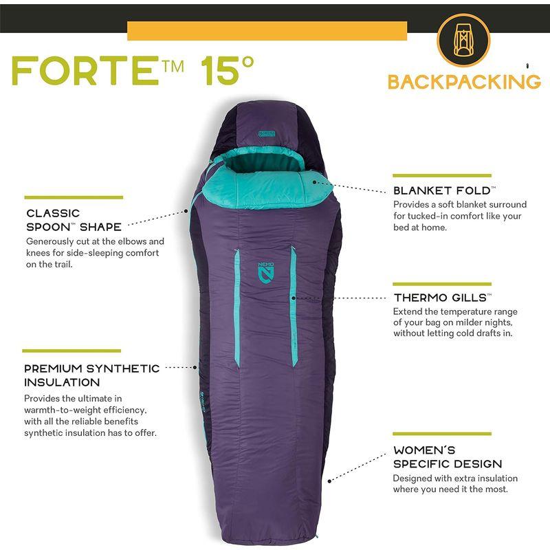 NEMO(ニーモ) FORTE フォルテ 20 Ws スリーピングバッグ -12℃対応 NM-FRT-W20 ニーモ FORTE フォルテ Ws スリーピングバッグ NM FRT W20