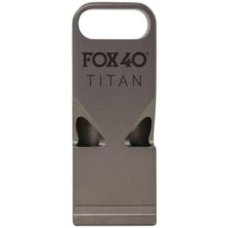 Fox 40 Titan プレミアムデュアルトーンチタンホイッスル - チタン Fox Titan プレミアムデュアルトーンチタンホイッスル チタン