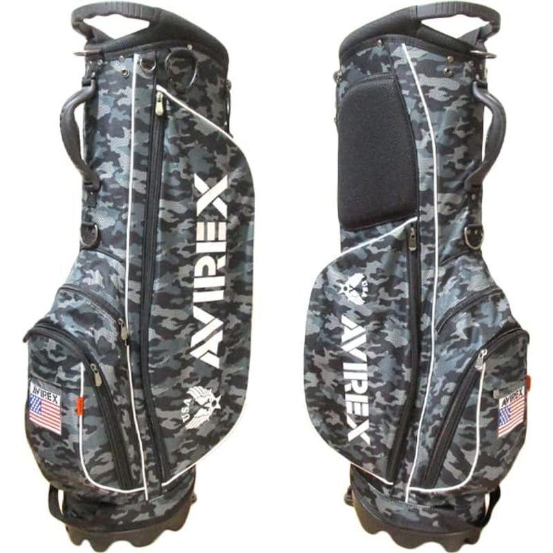 AVXBB1-01C アビレックス スタンド式 キャディバッグ ゴルフバッグ AVIREX クラブケース 限定モデル セルフ レアモノ (カ 01C アビレックス スタンド式 キャディバッグ ゴルフバッグ AVIREX クラブケース 限定モデル セルフ レアモノ カ