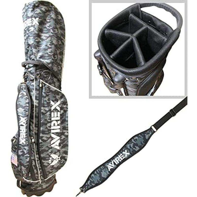 AVXBB1-01C アビレックス スタンド式 キャディバッグ ゴルフバッグ AVIREX クラブケース 限定モデル セルフ レアモノ (カ 01C アビレックス スタンド式 キャディバッグ ゴルフバッグ AVIREX クラブケース 限定モデル セルフ レアモノ カ