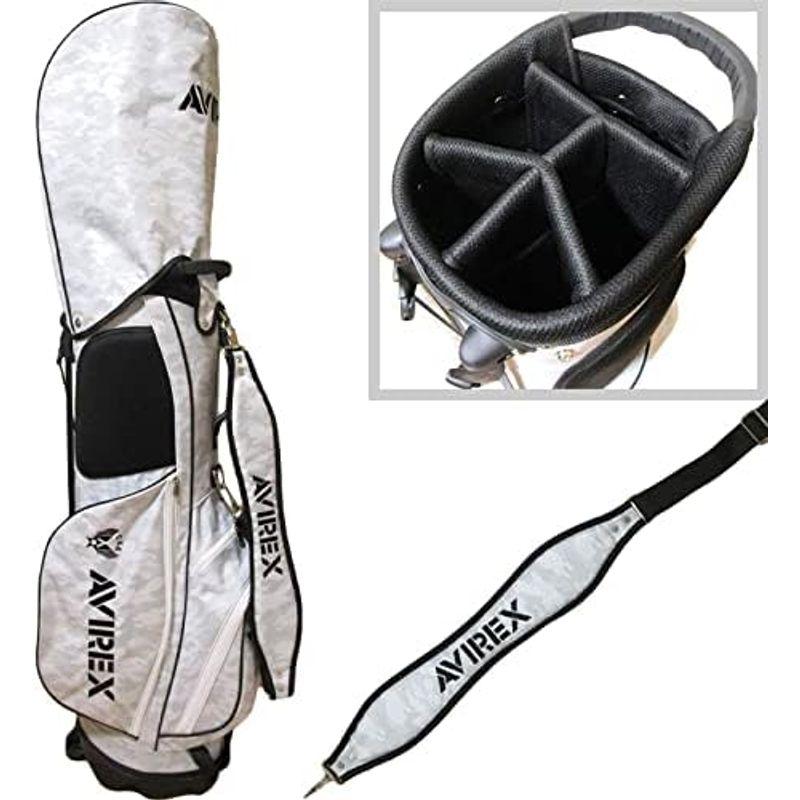 AVXBB1-01C アビレックス スタンド式 キャディバッグ ゴルフバッグ AVIREX クラブケース 限定モデル セルフ レアモノ (カ 01C アビレックス スタンド式 キャディバッグ ゴルフバッグ AVIREX クラブケース 限定モデル セルフ レアモノ カ