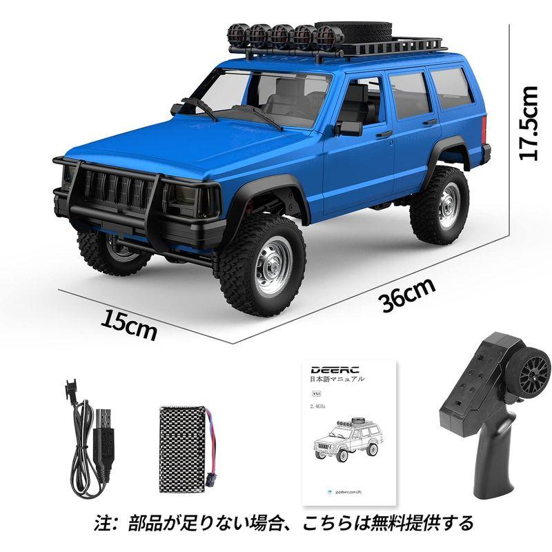 DEERC ラジコン クローラー ホビー ラジコンカー オフロード Jeep ジープ 改造やカスタム可能 1/12スケール 四輪駆動 超リア ラジコン クローラー ホビー ラジコンカー オフロード Jeep ジープ 改造やカスタム可能 1/12スケール 四輪駆動 超リア