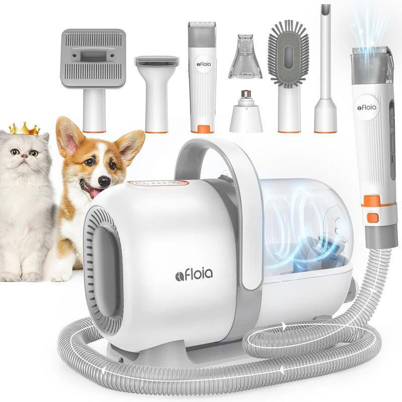換毛期対策&一台七役 Afloia ペット用バリカンセット 多機能 ペット掃除機 電動バリカン 抜け毛を自動吸引 1.5L大容量 低騒音 収 Afloia 低騒音 ペット用バリカンセット 多機能 ペット掃除機 電動バリカン 抜け毛を自動吸引 5L大容量 収