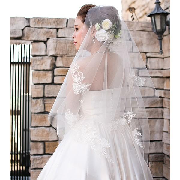 ウェディングベール ミドル丈【ピアジェ】＜メール便可＞ : we552  