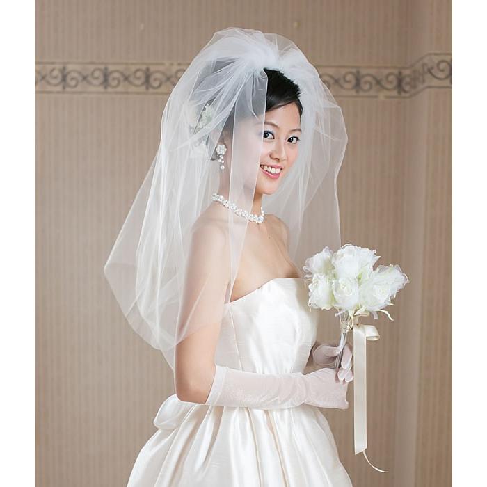 バルーンベール 綿帽子みたいなウェディングベール ショート丈 We571 ウエディング工房てくまりんぼ 通販 Yahoo ショッピング