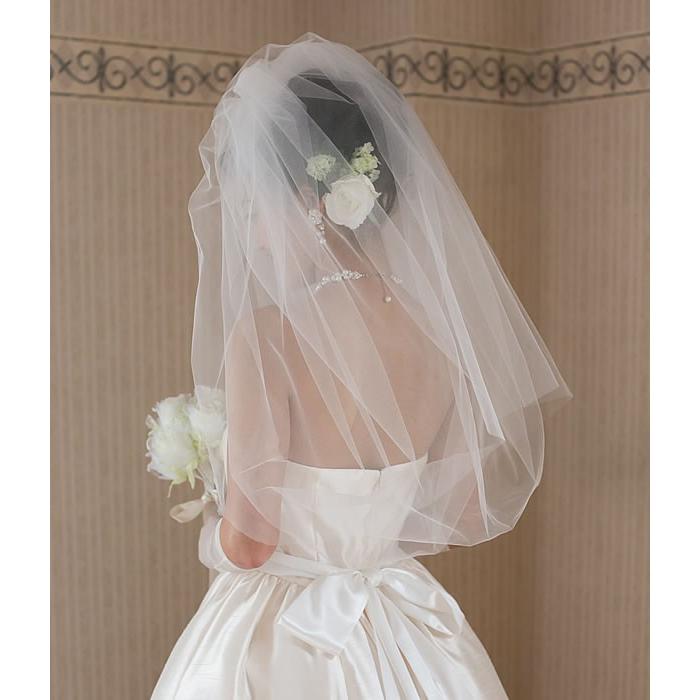 バルーンベール】綿帽子みたいなウェディングベール（ショート丈  