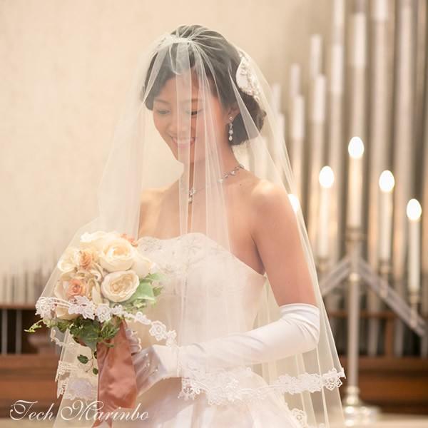 ウェディングベール ミドル丈＜メール便可＞