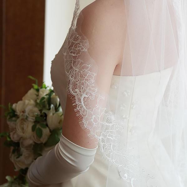ウェディングベール リバーレースベールスカーレットロング丈300cm