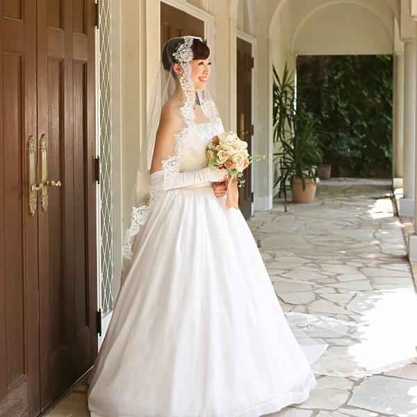 ウェディングベール リバーレースベール スカーレット ロング丈300cm